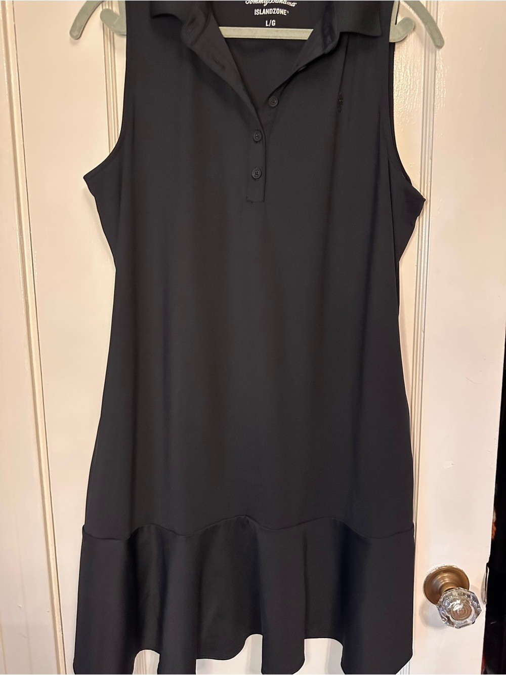 Tommy Bahama Black Sleeveless Polo Top